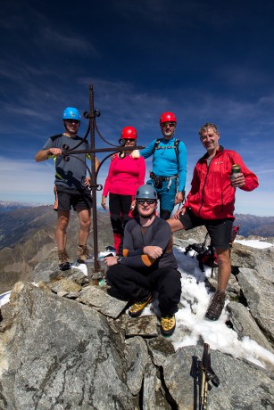 Na vrcholu Hohe Geige v nadmořské výšce 3.394 metrů. 