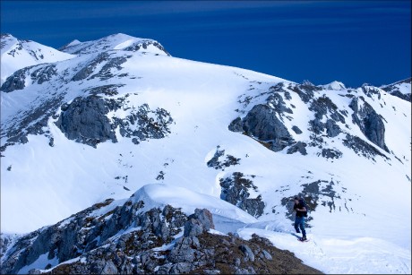 Výhled z vrcholu Eiskogel z výšky 2.321 m n. m.