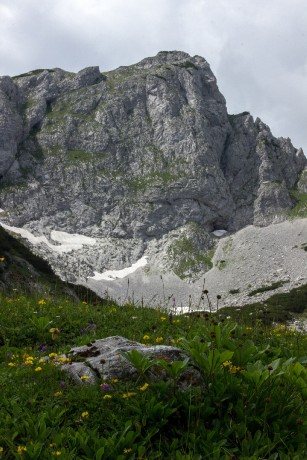 Stěna Tramwegu se zajištěnou cestou Gamsblick