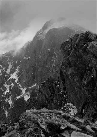 Severní srázy Ďumbiera focené ze sedla Krůpového - 1.923 m n. m.