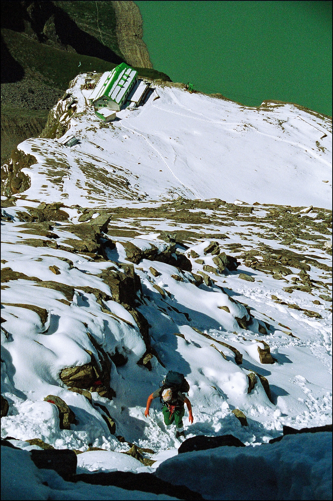 Chata Heinrich Schwaiger Haus ve výšce 2.802 m n. m.