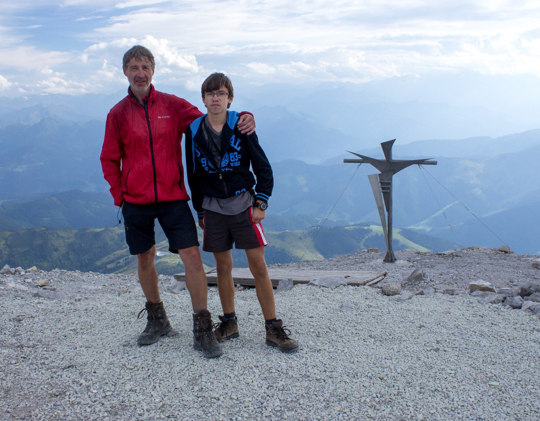 Na vrcholu Hochkönigu ve výšce 2.941 m n. m.